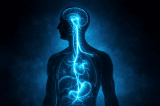 The Vagus Nerve connecting the brain to the gut.