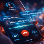 Live AI translation feature on a 2026 smartphone screen.