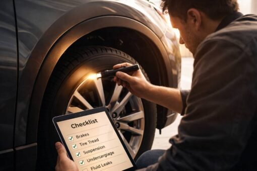 A pro performing a thorough Used Car Inspection to identify hidden mechanical issues.