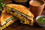 A perfectly crispy, street-style sandwich made using an authentic Bombay Masala Toast Recipe.