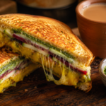 A perfectly crispy, street-style sandwich made using an authentic Bombay Masala Toast Recipe.
